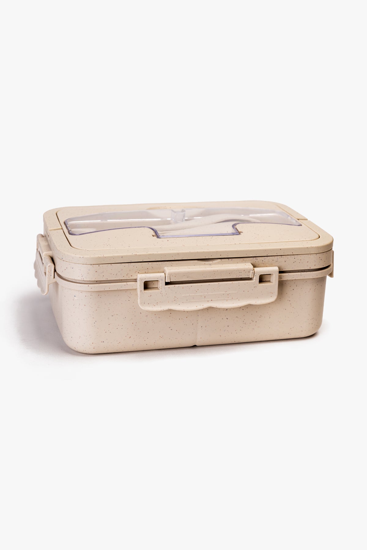 Lonchera Hermética Portatil Tres Compártimientos y Cubiertos Beige Chinitown Chinitown